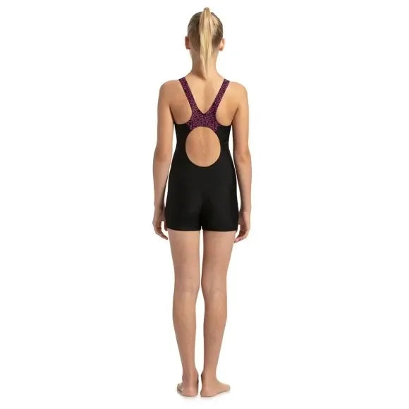 Speedo Girl's Boomstar Splice Legsuit - Black/Pink