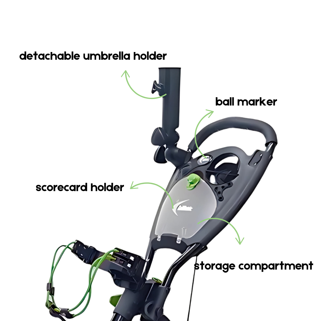 GolfBasic Prime 4 Wheel Golf Push Cart