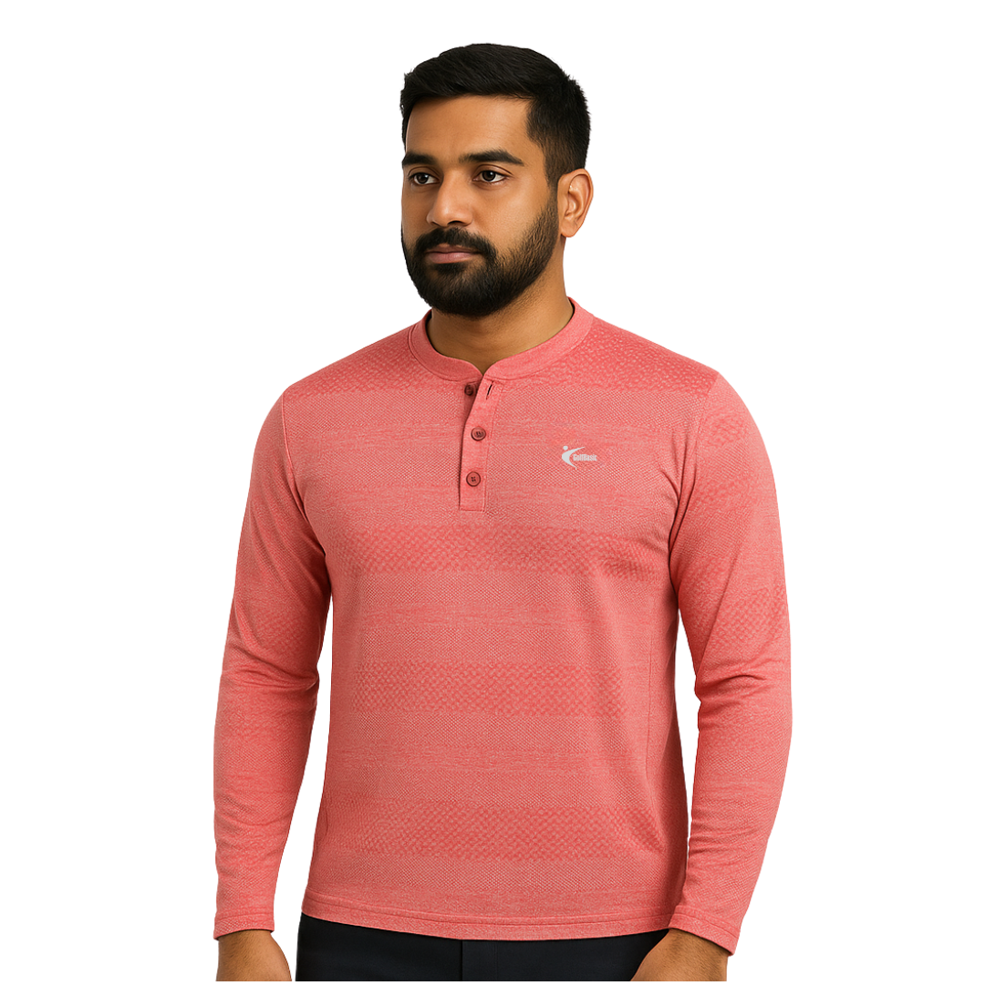 GolfBasic Men's Performance Full Sleeves Polo T-shirt