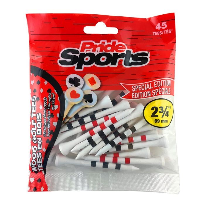 Pride Sports Play Card Wooden Tees - 45 pcs pack