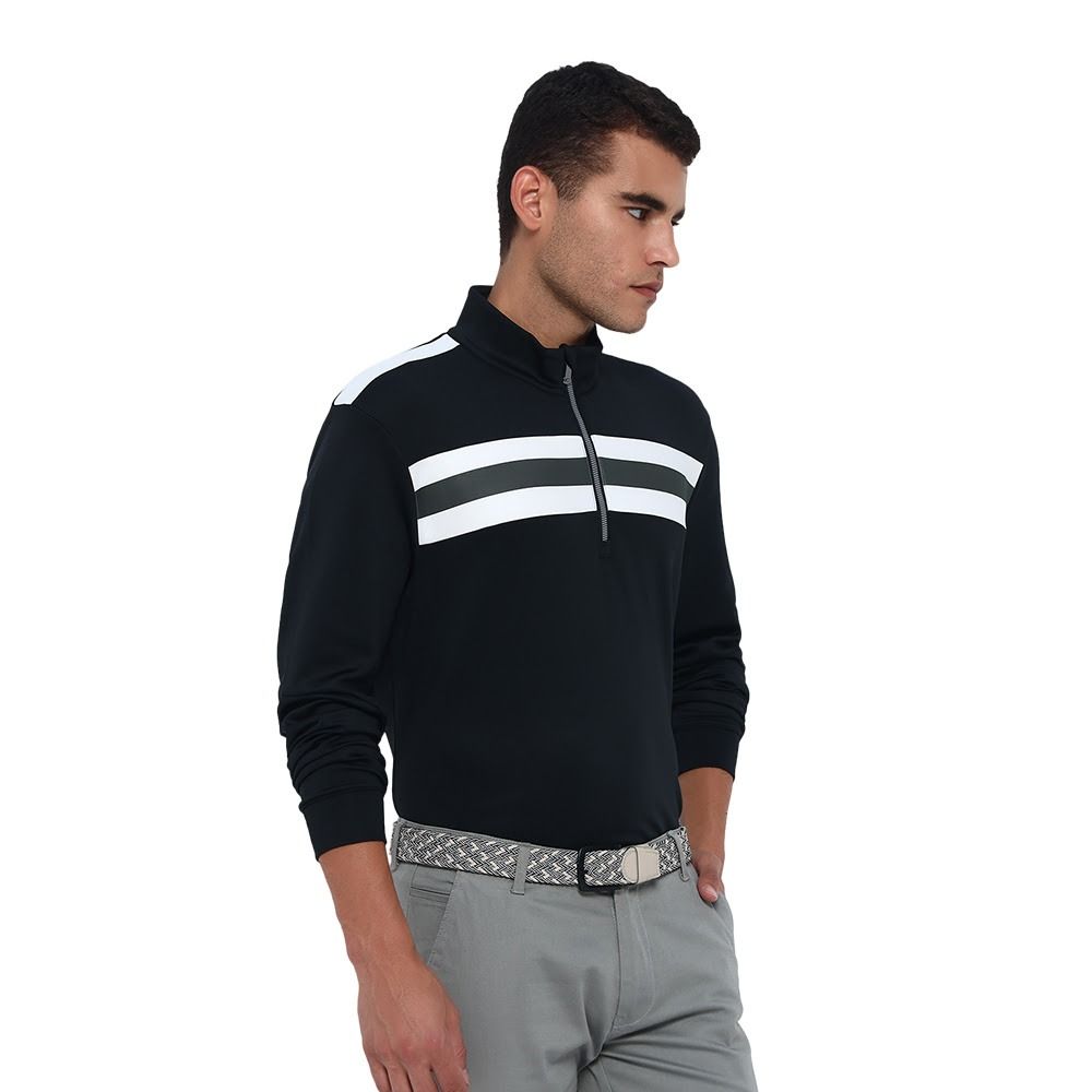 Jack Nicklaus Men's Angled Stripe 1/4 Zip Pullover Golf T-Shirt