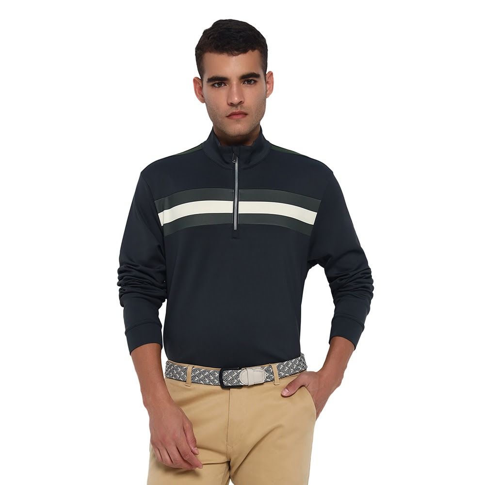 Jack Nicklaus Men's Angled Stripe 1/4 Zip Pullover Golf T-Shirt