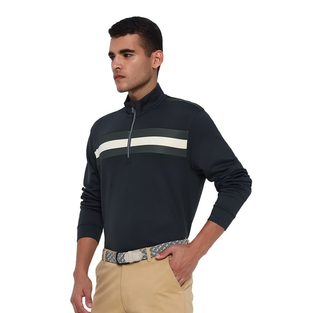 Jack Nicklaus Men's Angled Stripe 1/4 Zip Pullover Golf T-Shirt
