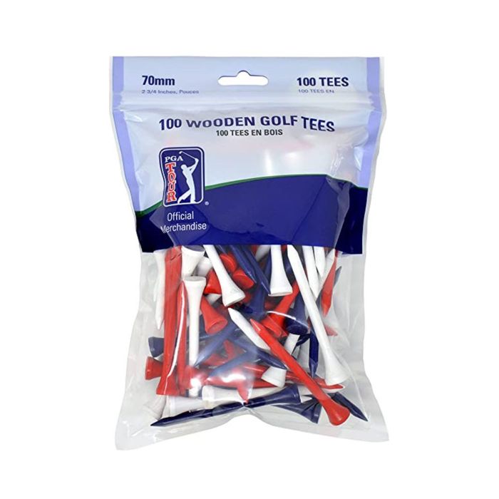 PGA Tour Wooden Golf Tees (Pack of 100)