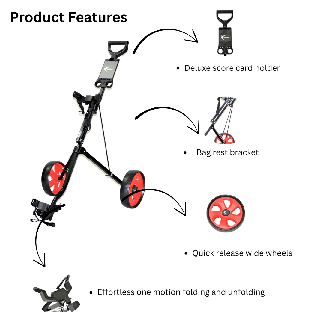 GolfBasic Two Wheel Standard Golf Trolley