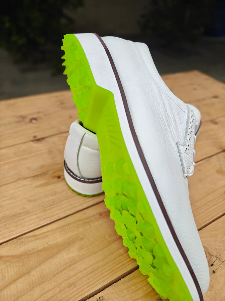 KSOKGOF Mens Lightweight Leather Spikeless Golf Shoes