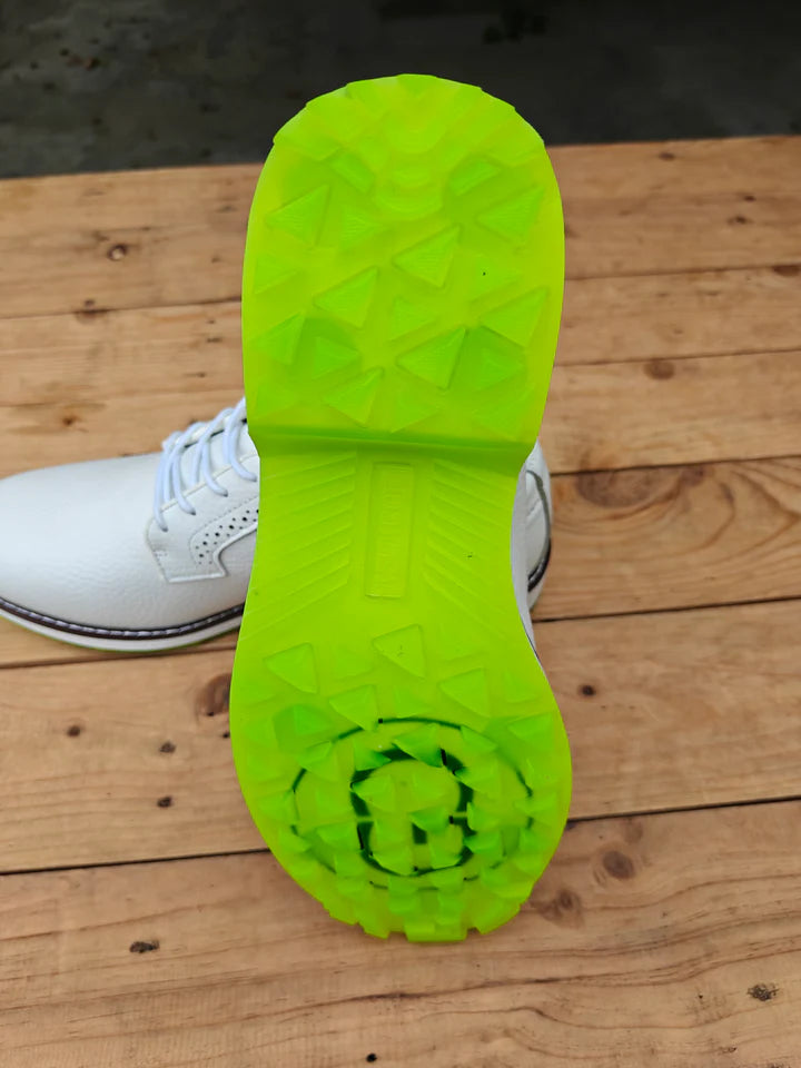 KSOKGOF Mens Lightweight Leather Spikeless Golf Shoes