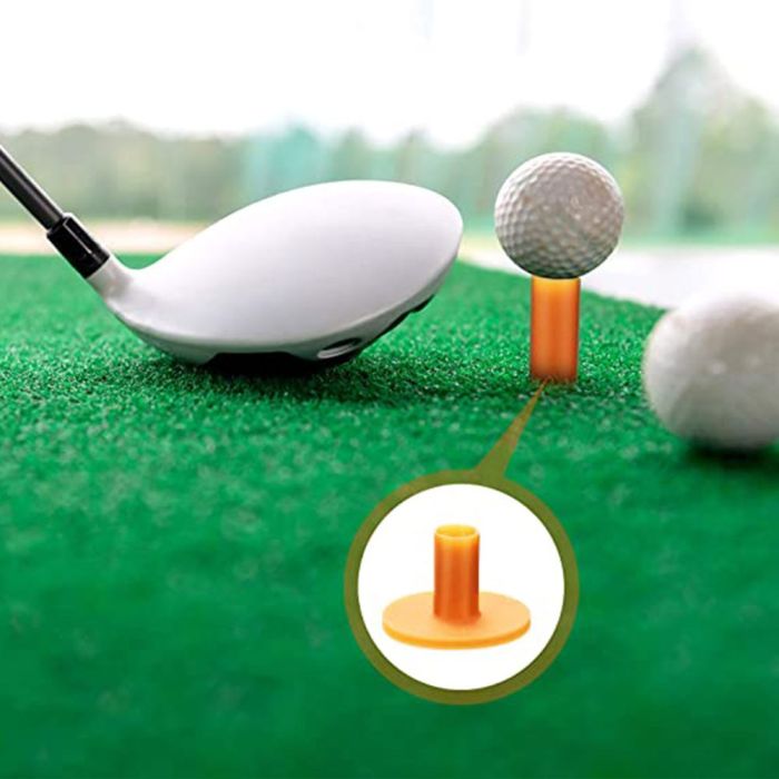 GolfBasic Rubber Driving Range Golf Tees - 1/7 Inches (Pack of 3 Pcs)