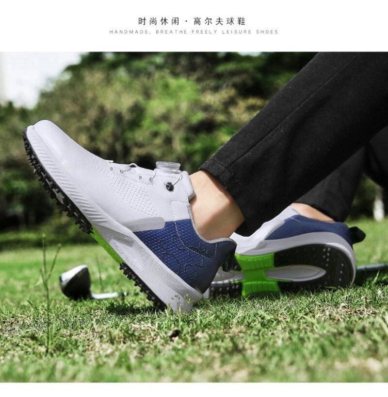 KSOKGOF Mens Professional Anti Slip Spikeless Golf Shoes