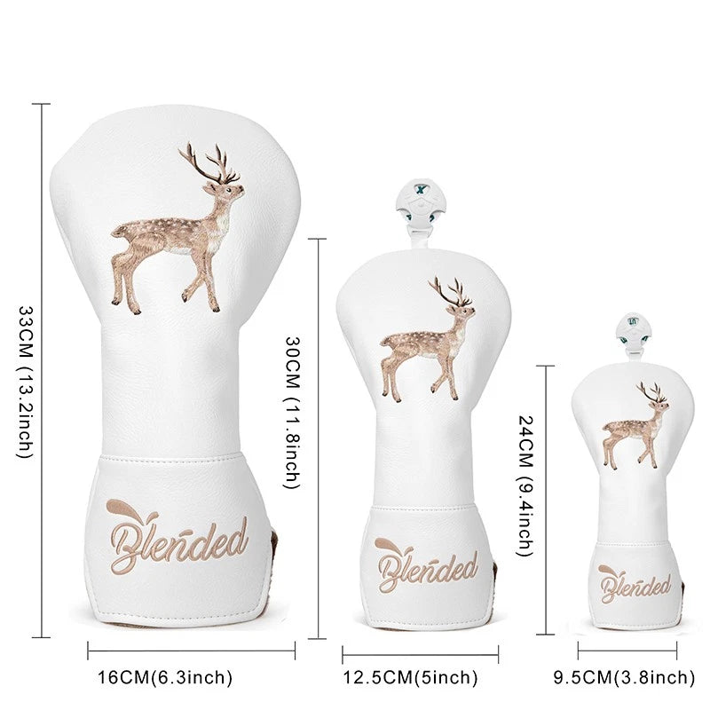 GolfBasic Lucky Deer Embroidery Golf Headcover Set