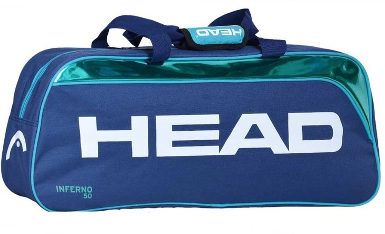 HEAD Inferno 50 Polyester Badminton KIT Bag Navy/Sea Green