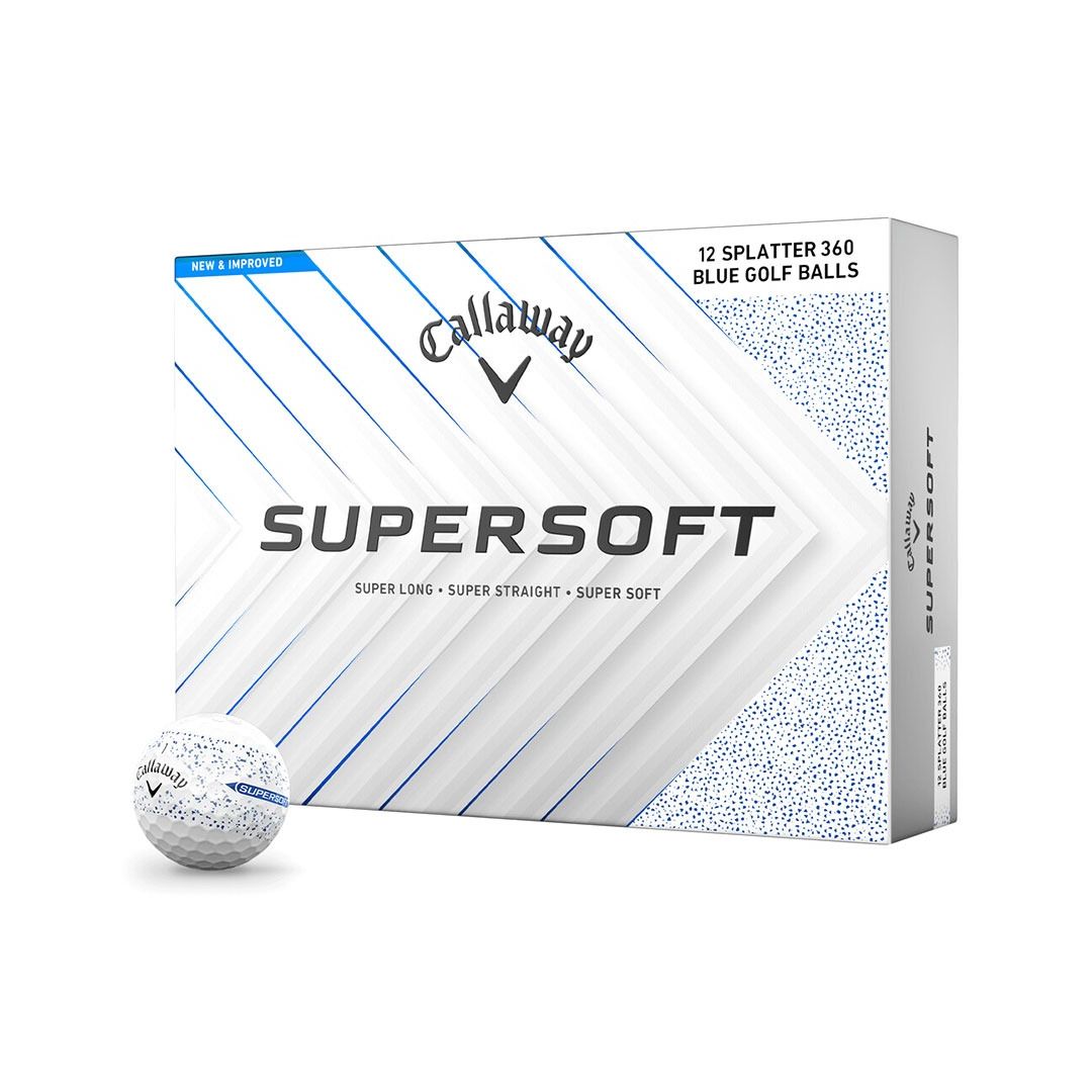 Supersoft Splatter 360 Blue Golf Balls