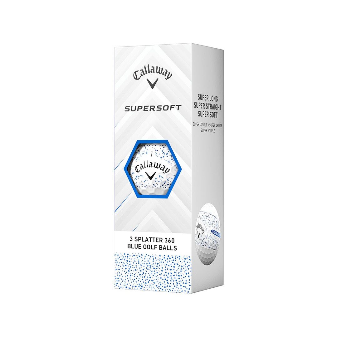 Supersoft Splatter 360 Blue Golf Balls