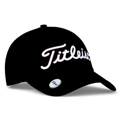 Titleist Players Performance Ball Marker Cap Black White – Golf Hat with Magnetic Marker