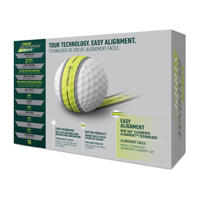Taylormade Tour Response Stripe Golf Balls - Mutli