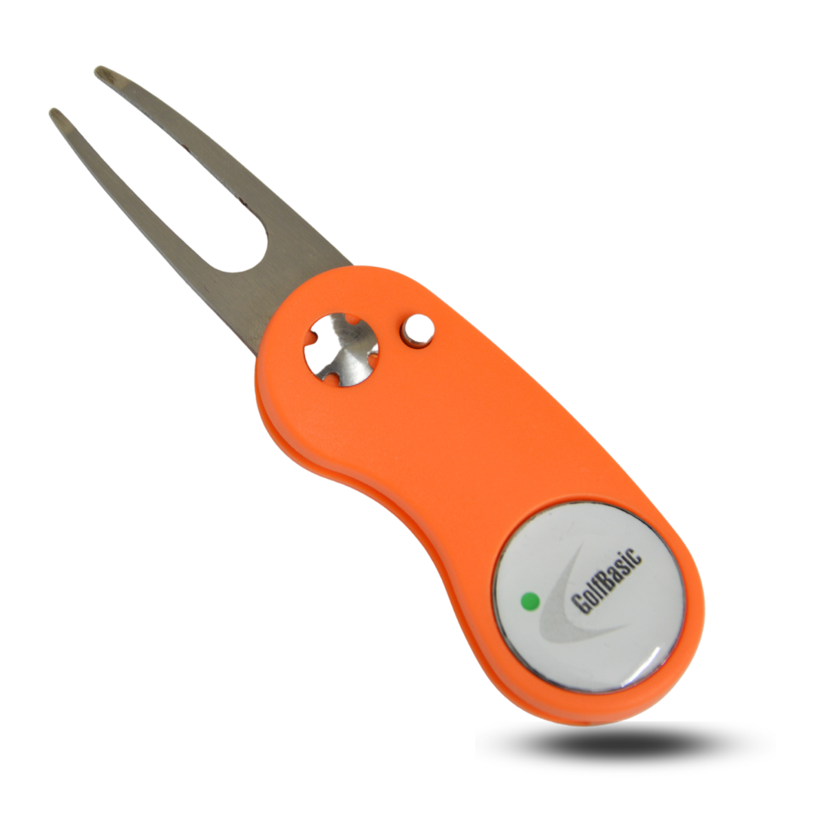 GolfBasic Matte Divot Tool with Pop-Up Button & Magnetic Ball Marker