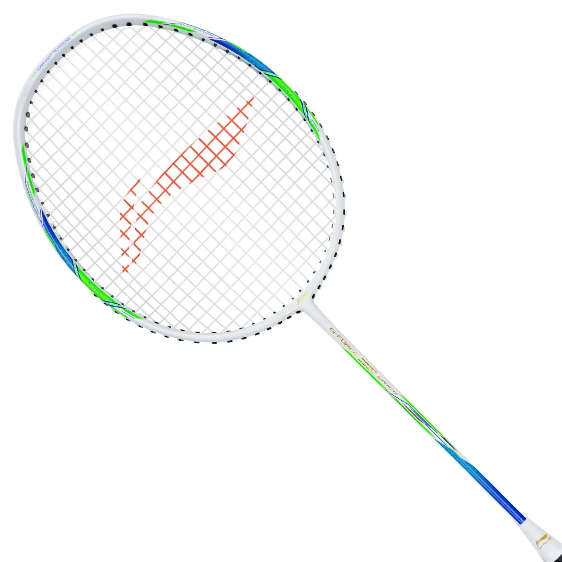 Li-Ning G-Force 3900 Superlite Strung Badminton Racquet (White/Blue)