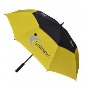 GolfBasic EP Coated Double Canopy Umbrella (Yellow/Black)