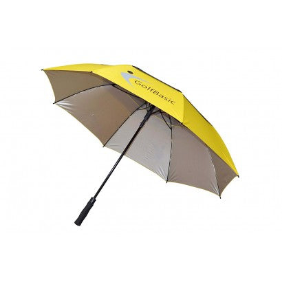 GolfBasic 60'' EP Coated Double Canopy Umbrella (Yellow/Black)