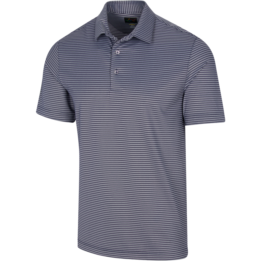 Greg Norman Men's Freedom Micro Pique Classic Stripe Polo T-Shirt