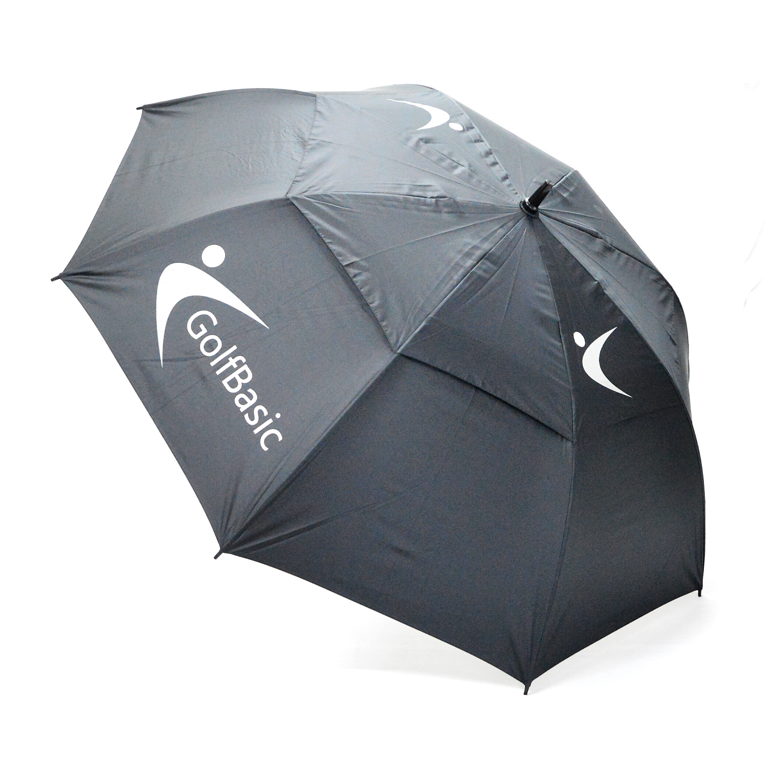 GolfBasic EP Coated Double Canopy Golf Umbrella (Black)