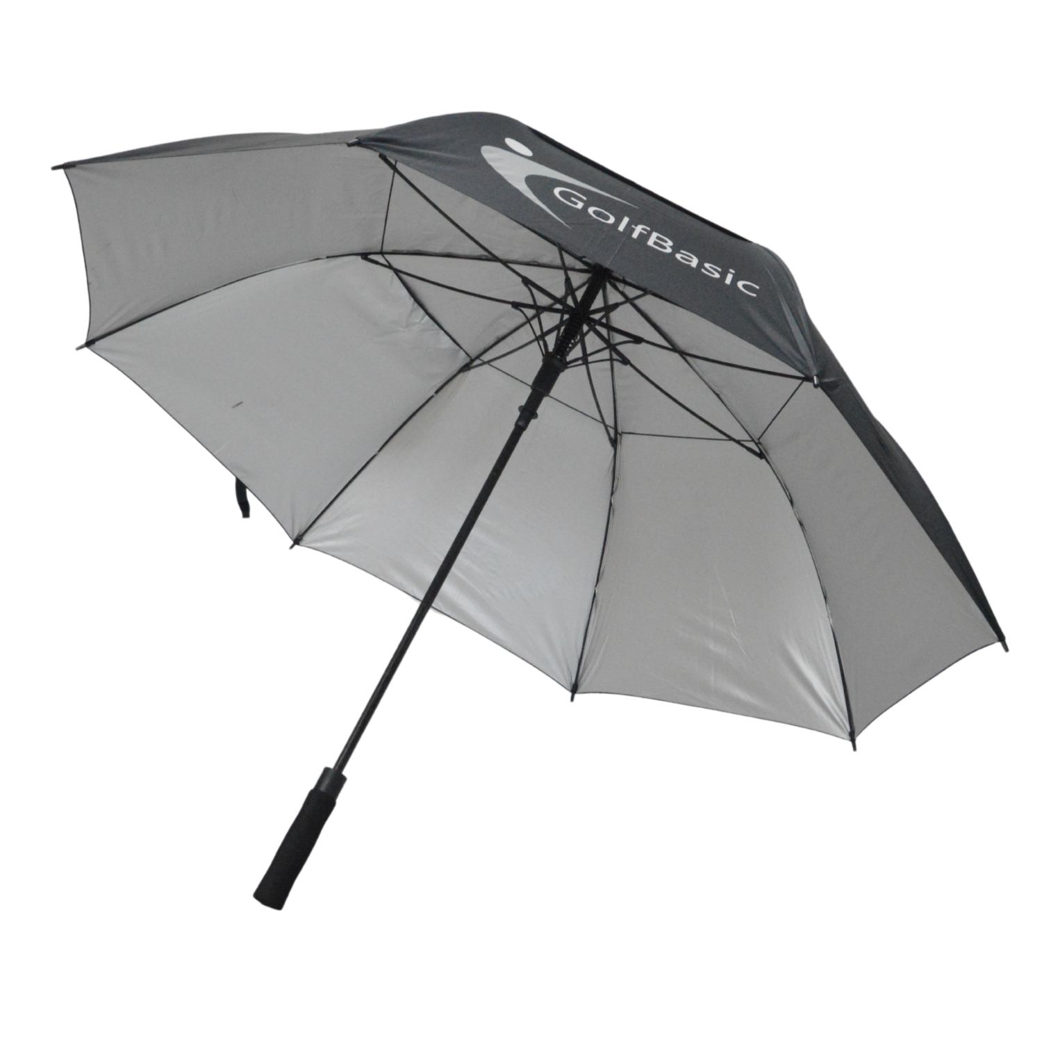 GolfBasic EP Coated Double Canopy Golf Umbrella (Black)