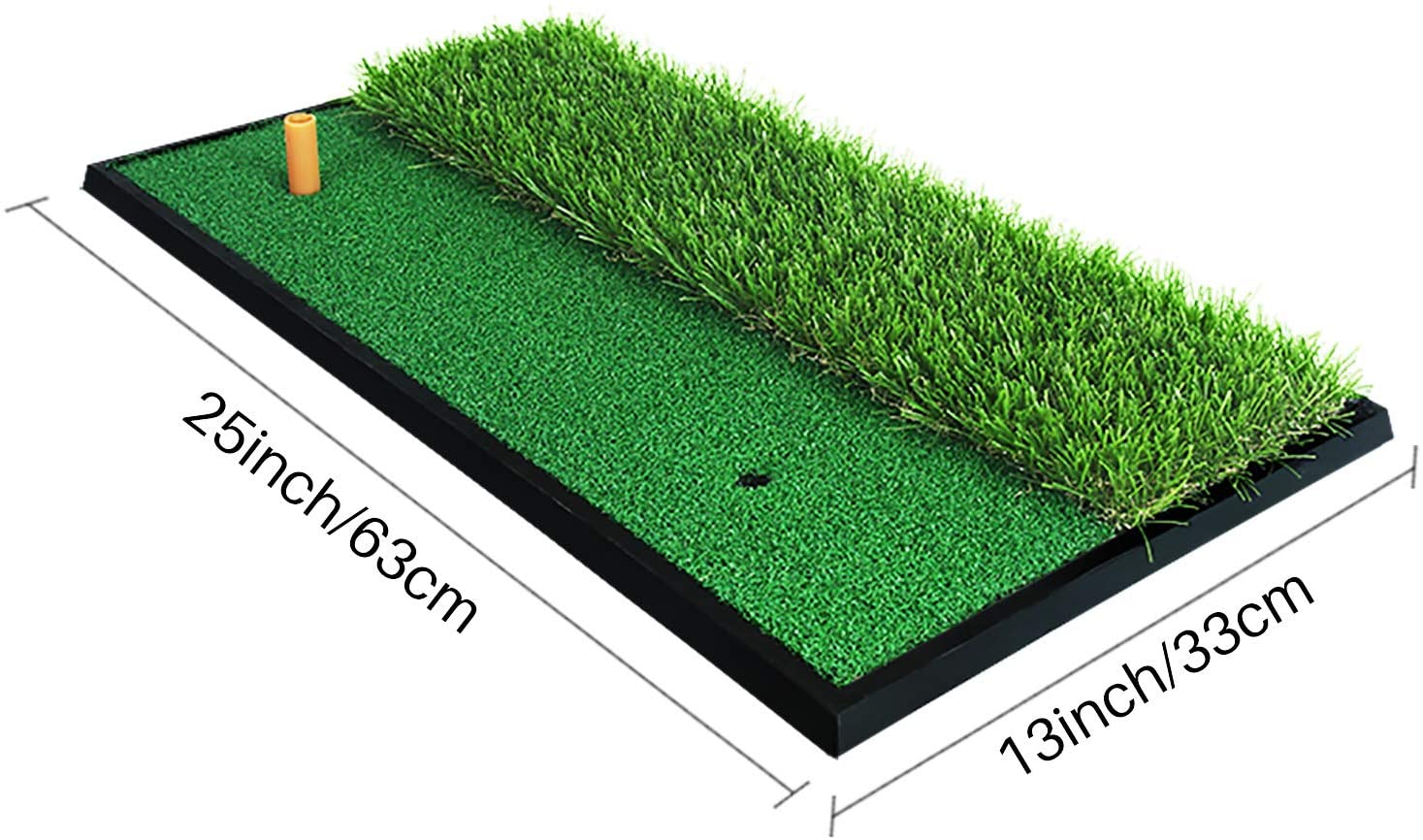 GolfBasic Golf Turf Practice DOUBLE GRASS Mat for Driving Hitting Chipping