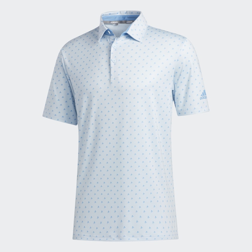 Adidas Ultimate365 Badge of Sport Polo T-shirt (Sky Tint/Light Blue)