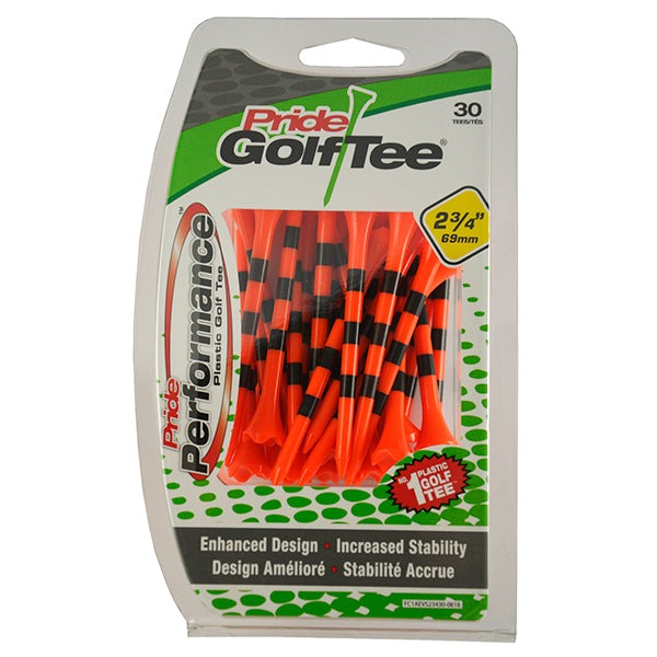 Pride Performance Striped Orange Golf Tees