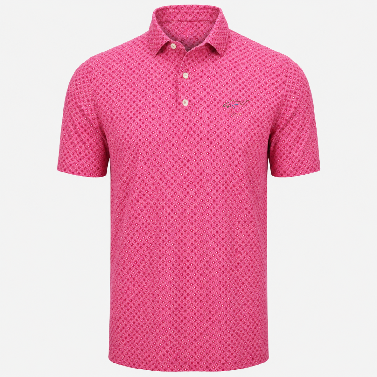 Greg Norman Men’s Blossom Print Golf Polo Tshirt