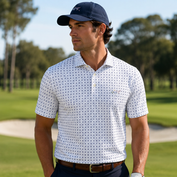 Greg Norman Men’s Signature Print Polo Tshirt
