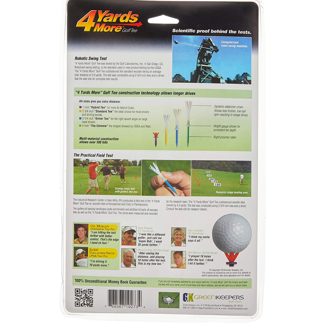 4 Yards More Players Pack Golf Tees