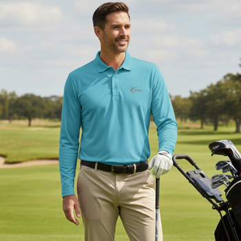 GolfBasic Men's Long Sleeves Polo T Shirt  (Indian Size)