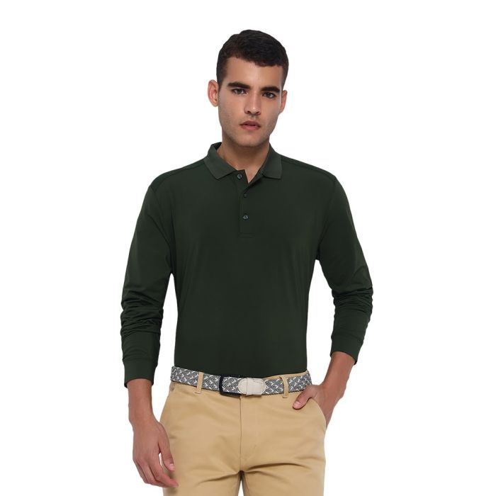 Jack Nicklaus Men’s Euro Detail Performance Long Sleeve Golf T-Shirt