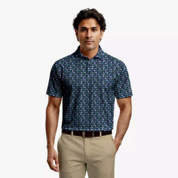 PGA Tour All Over Novelty Printed Men's Golf Polo T-Shirt