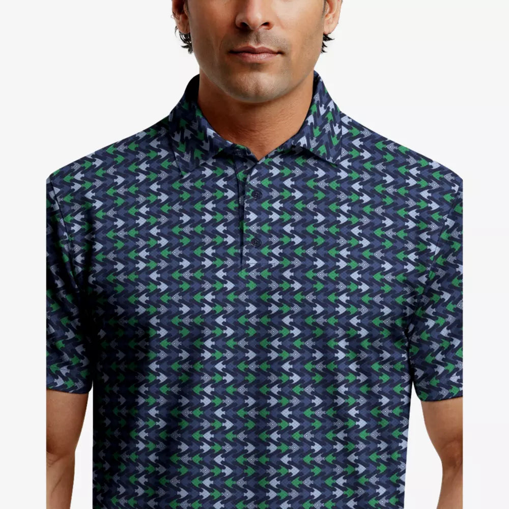 PGA Tour All Over Novelty Printed Men's Golf Polo T-Shirt