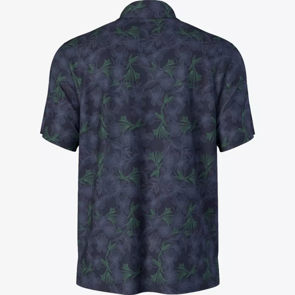 PGA Tour Linear Botanical Printed Men's Golf Polo T-Shirt