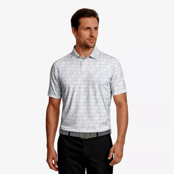 PGA Tour Linear Cocktail Printed Men's Golf Polo T-Shirt