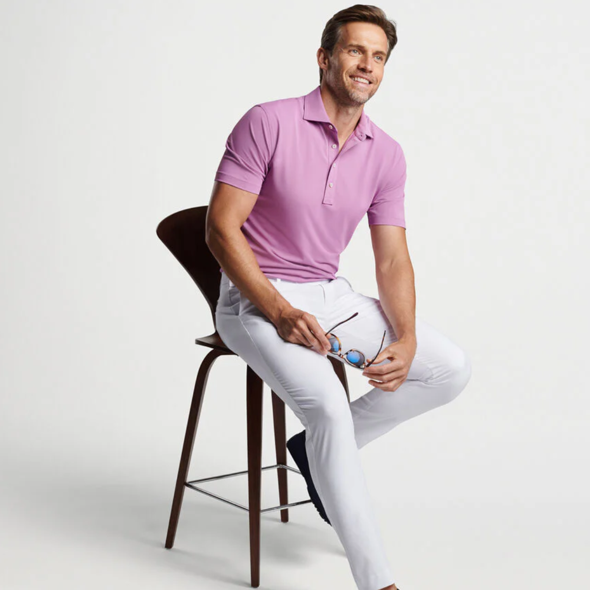 Peter Millar Men's Crown Crafted Soul Performance Mesh Polo T-shirt (Hard collar)