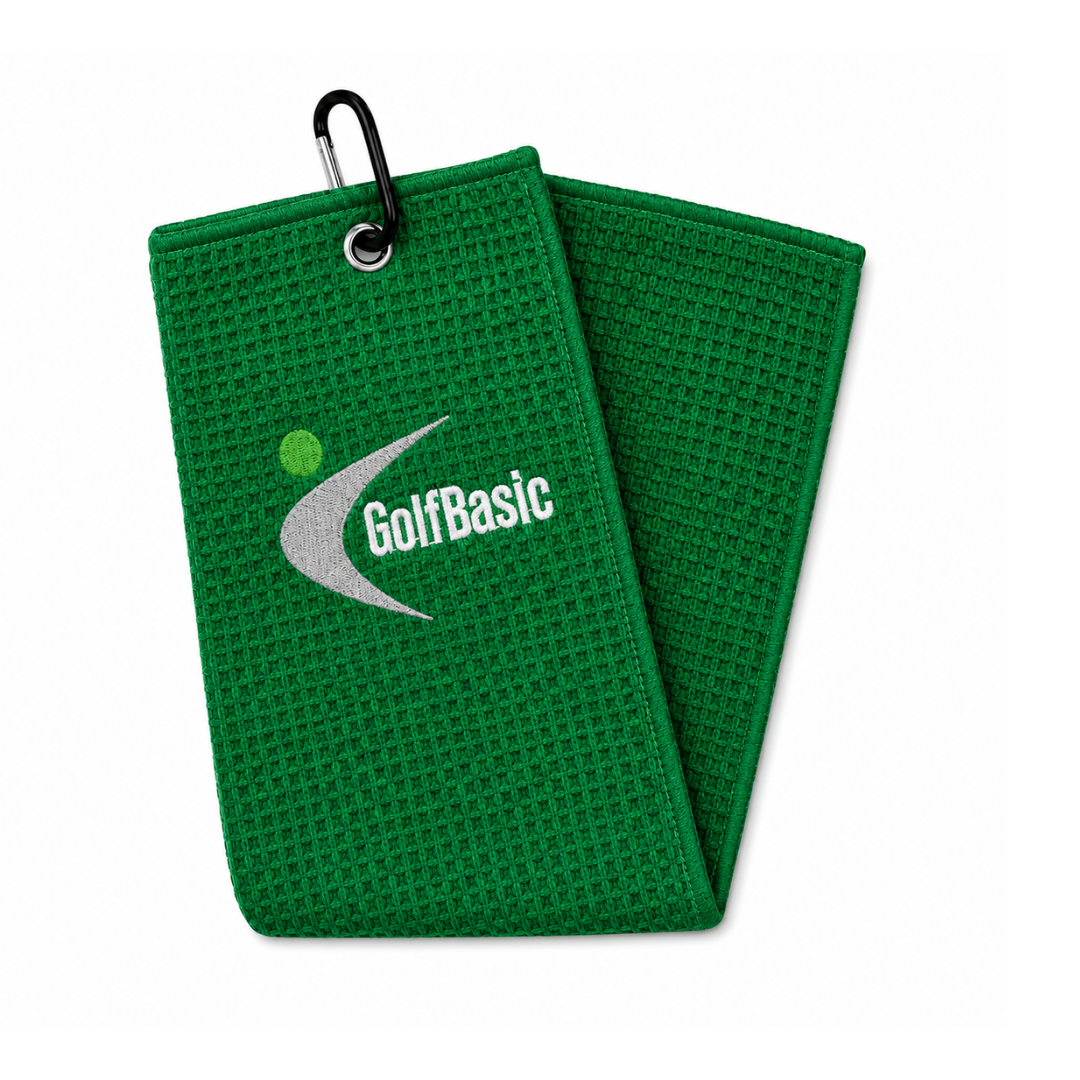 GolfBasic Microfibre Golf Towel with Carabiner