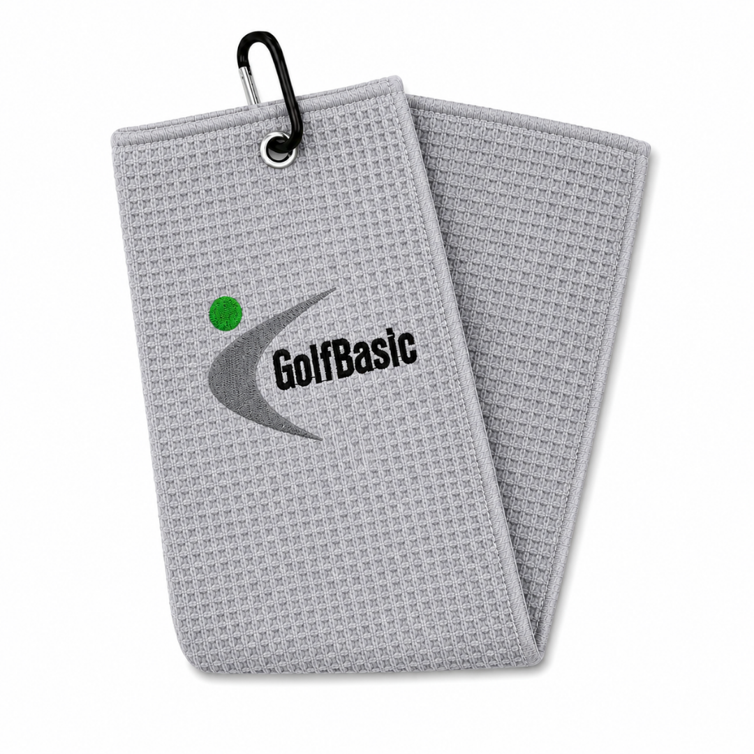 GolfBasic Microfibre Golf Towel with Carabiner