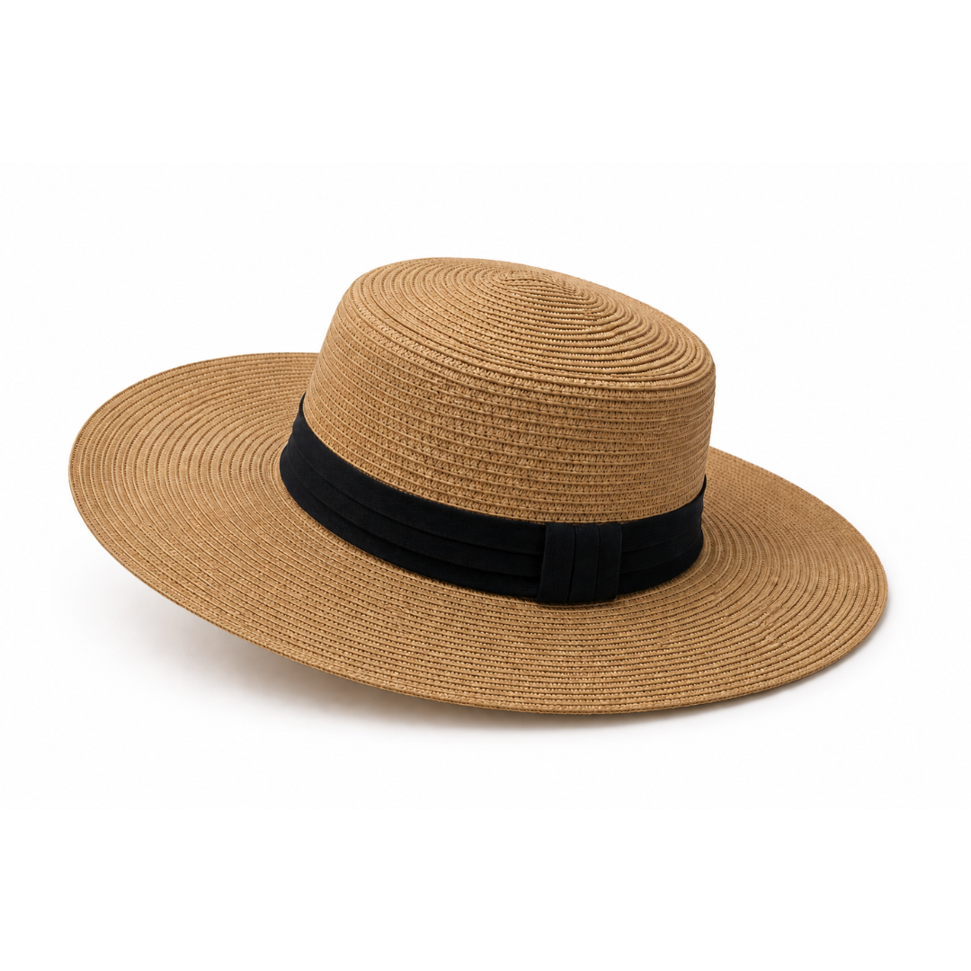 GolfBasic Wide Brim Ladies Straw Hat
