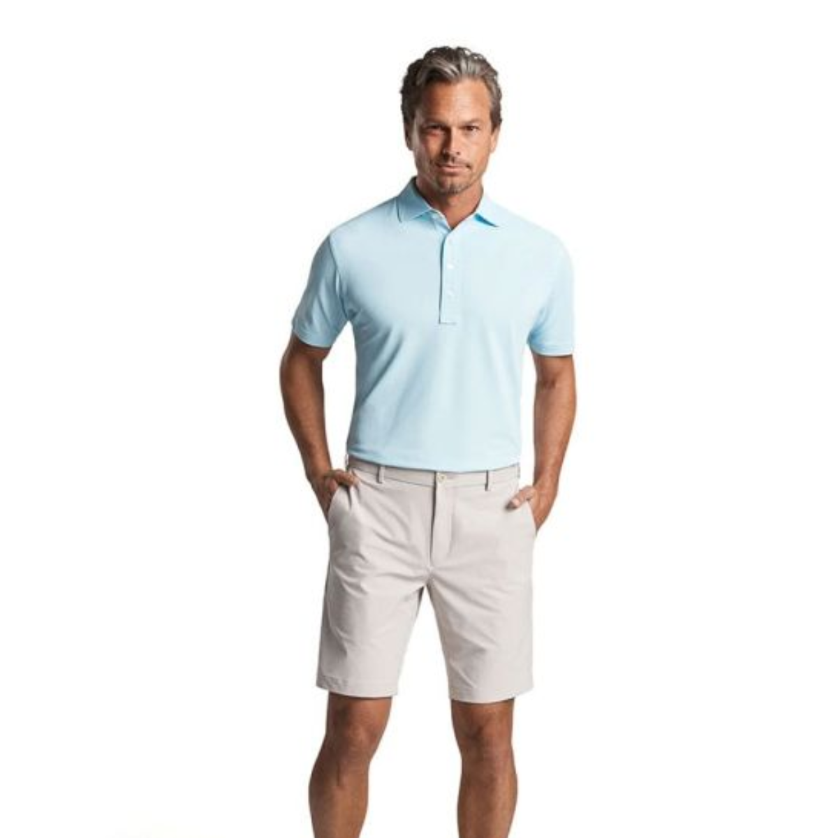 Peter Millar Men's Crown Crafted Soul Performance Mesh Polo T-shirt (Hard collar)