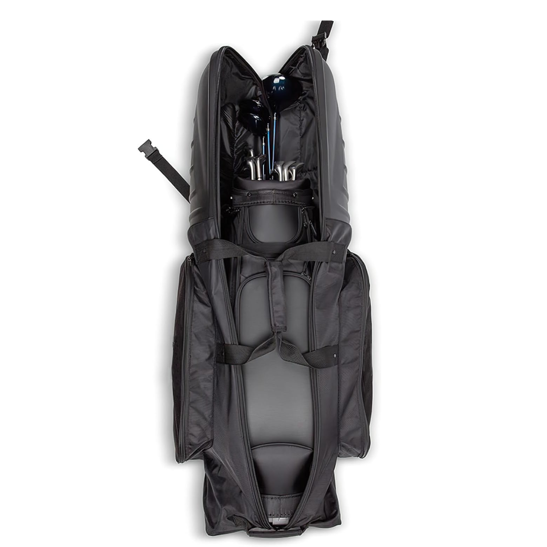 GolfBasic Foldable Hard-Shell Golf Travel Cover with Wheels