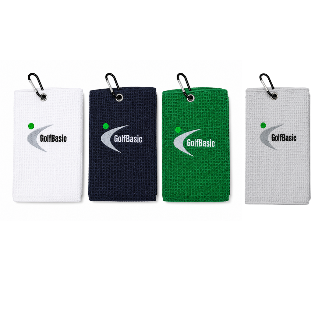 GolfBasic Microfibre Golf Towel with Carabiner
