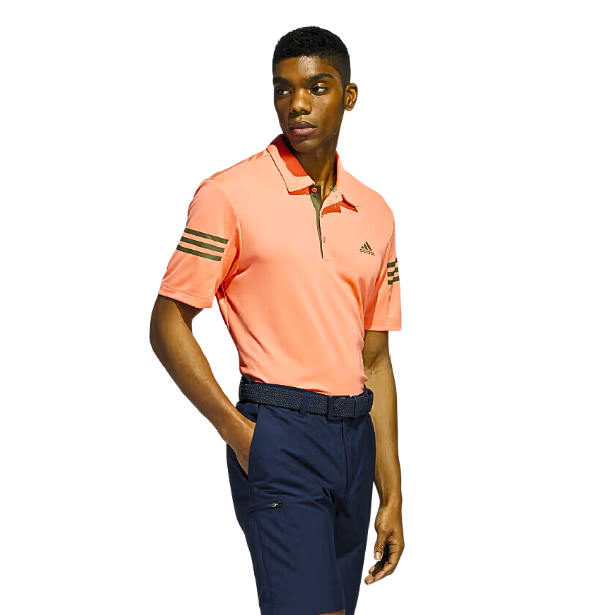 Adidas Men's 3 Stripes Golf Polo T-Shirt (US Size)
