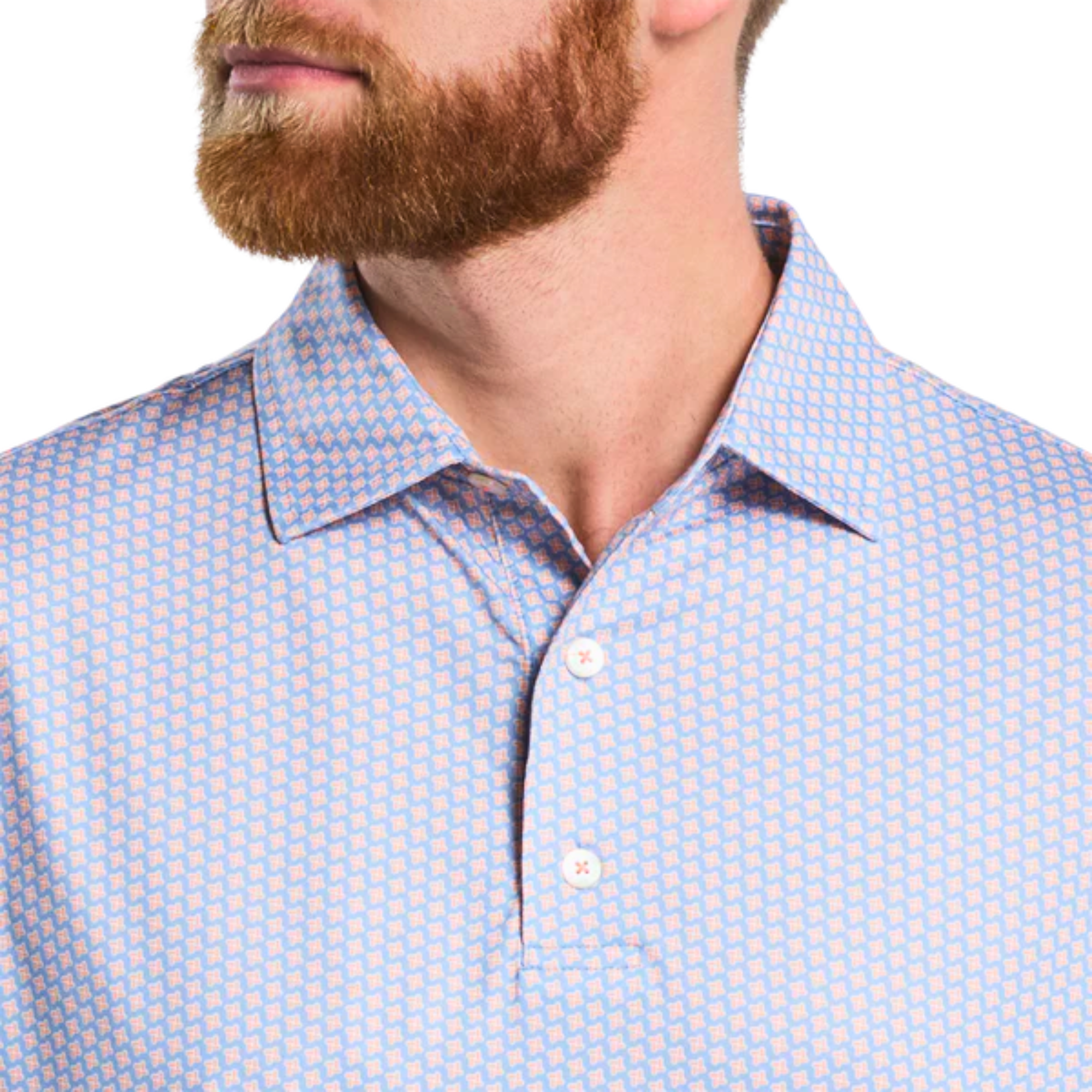 FootJoy Men's Hound Stooth Geo Golf Polo T-Shirt