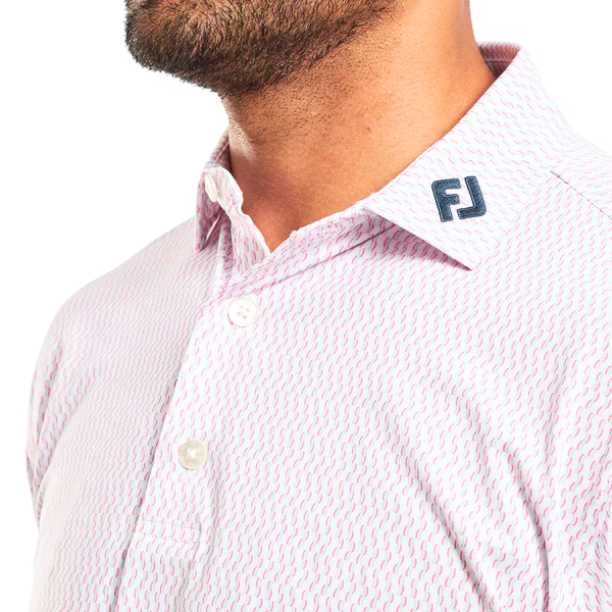 FootJoy Men's Wiggle Print Golf Polo T-Shirt