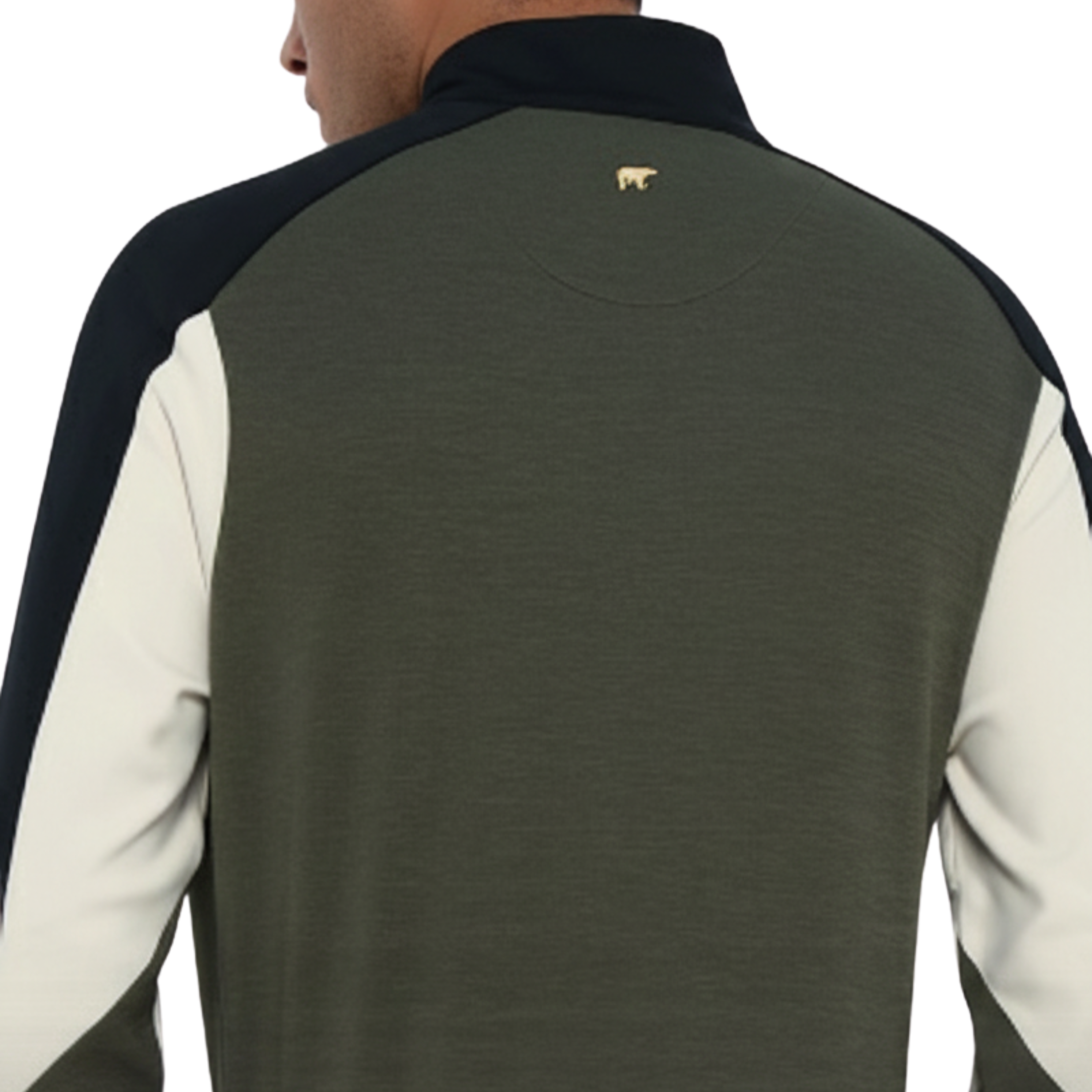 Jack Nicklaus Men’s Color Block 1/4 Zip Performance Golf Polo Long Sleeve T-Shirt