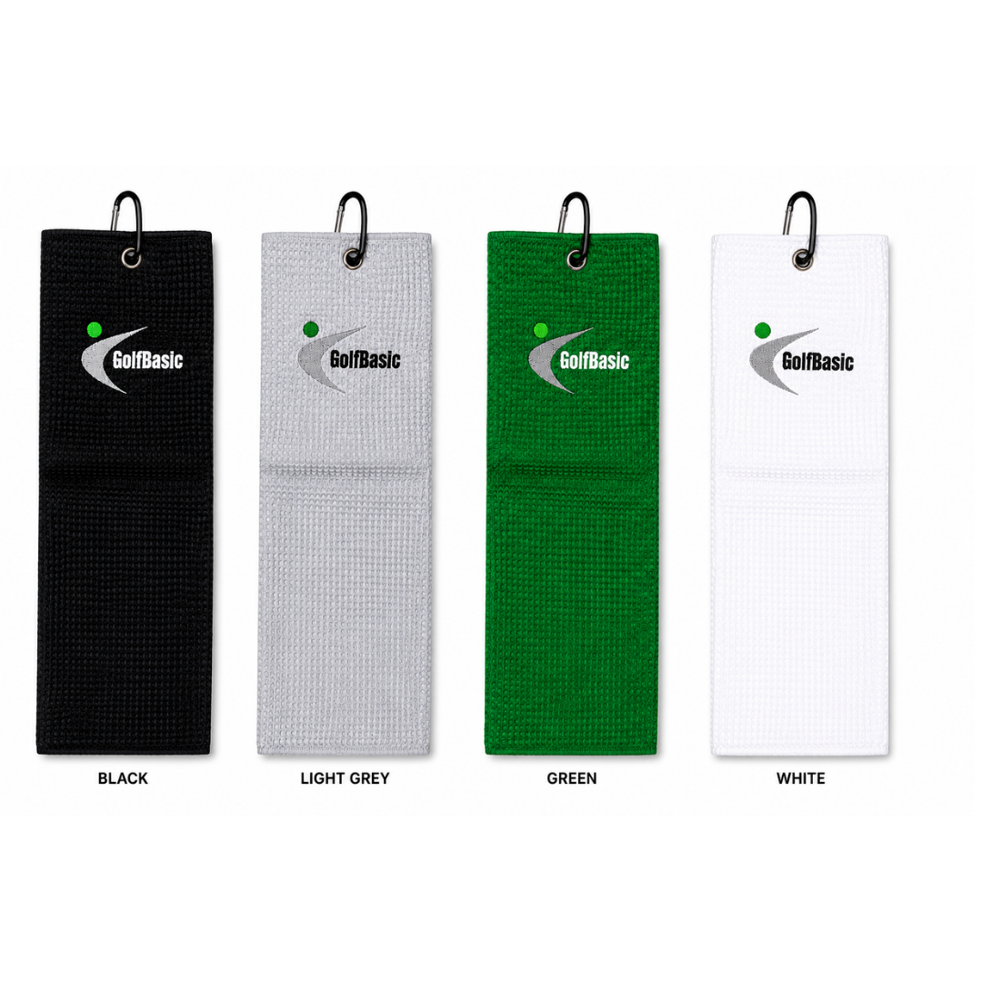 GolfBasic Microfibre Golf Towel with Carabiner